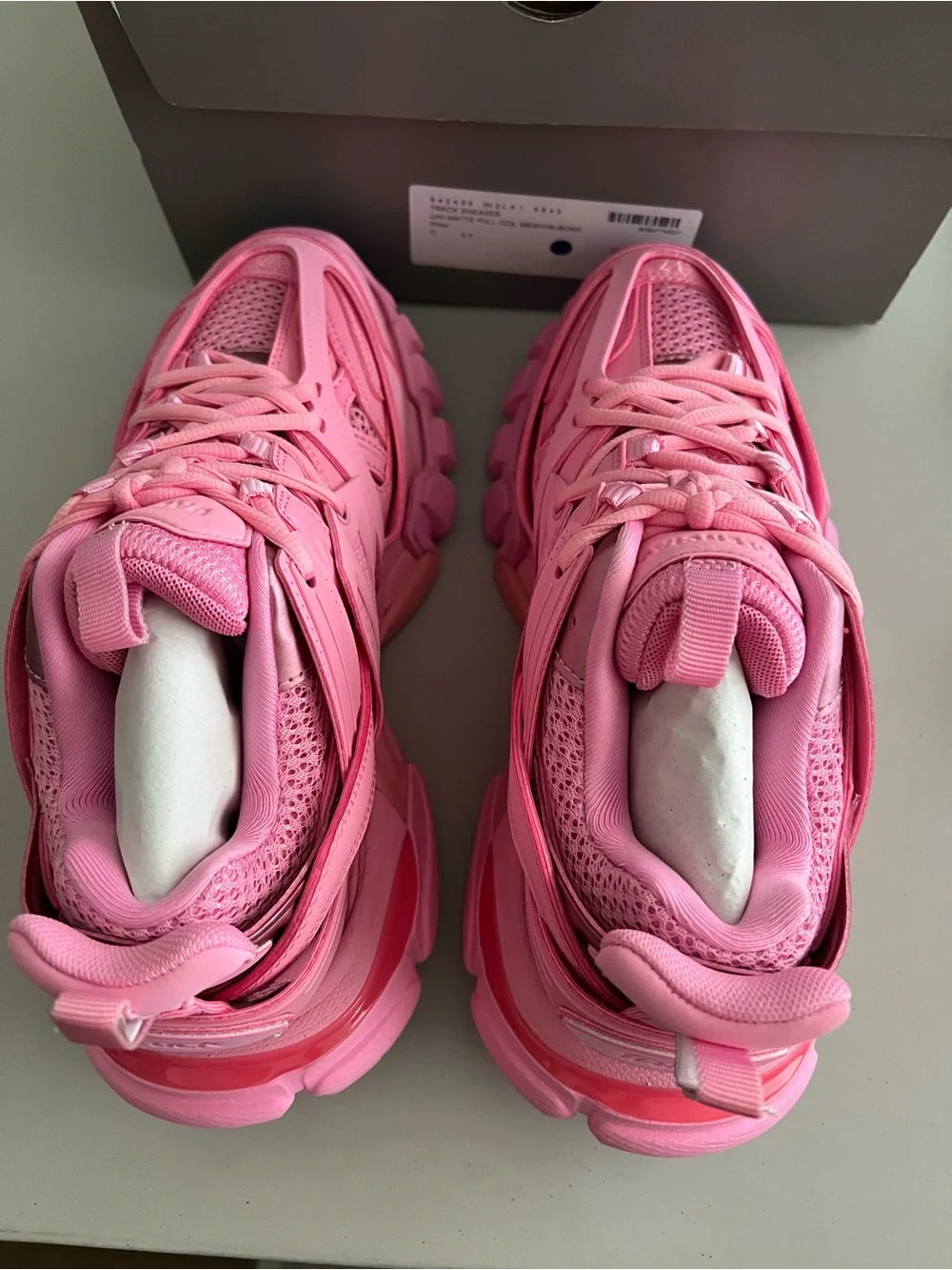 Balenciaga Pink Track Trainer Sneakers NEW EU37/US7